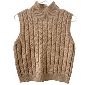 Pink Lily Mock Neck Sweater Tank